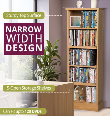 Hallowood Furniture Waverly Oak DVD Rack