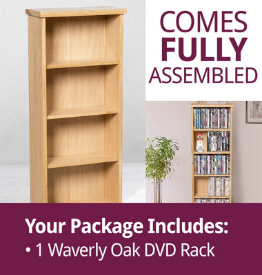Hallowood Furniture Waverly Oak DVD Rack