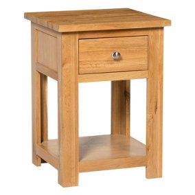 Hallowood Furniture Waverly Oak Lamp Table With Drawer