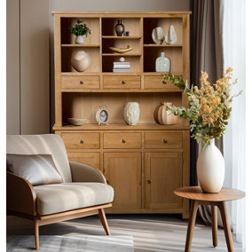 Hallowood Furniture Waverly Oak Large Dresser / Sideboard with Top