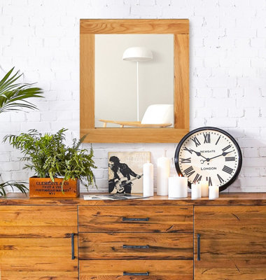 Hallowood Furniture Waverly Oak - Oak Framed Mirror (MIR680)