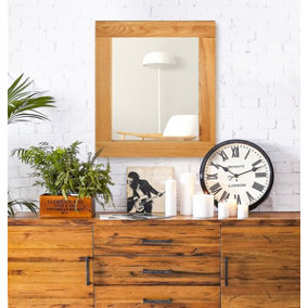 Hallowood Furniture Waverly Oak - Oak Framed Mirror (MIR680)