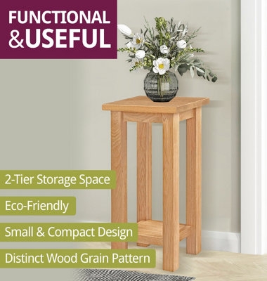 Tall oak lamp table sales