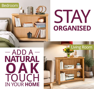 Concepts In Wood 72 In. Dry Oak Wood 15-shelf Standard Bookcase With Adjustable Shelves MI7272-D - The Home Depot