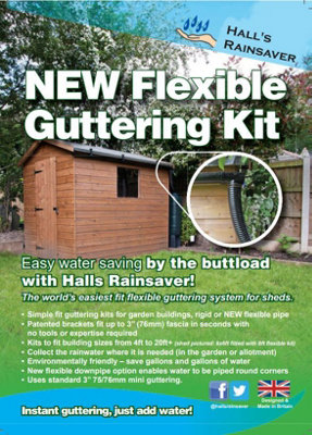 Halls Rainsaver Universal Flexible Gutter Kit - 18ft