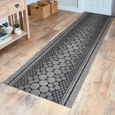 Hallway Runner in Beige, Dirt-Trapping Runner Rug, Waterproof & Slip-Resistant, 67x 250cm