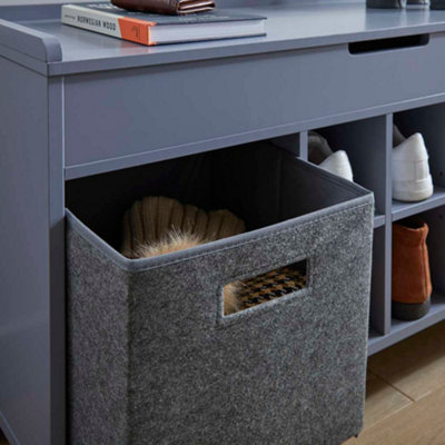 Shoe storage deals ottoman with drawer