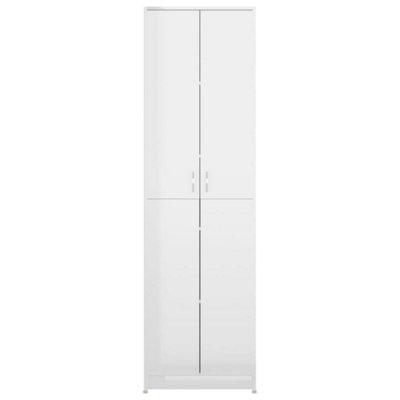 Hallway Wardrobe High Gloss White 55x25x189 cm Engineered Wood