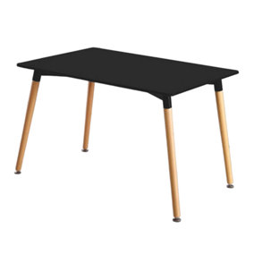 Halo 4 or 6 seating Dining Table Single, Black