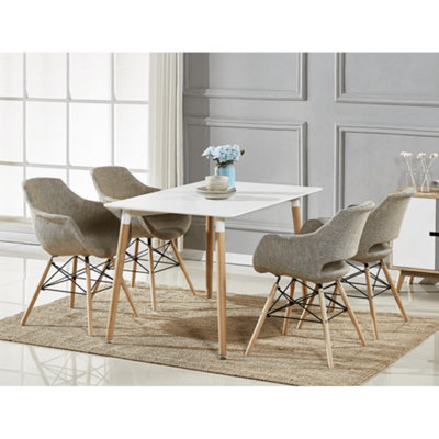 Halo 4 or 6 seating Dining Table Single, White