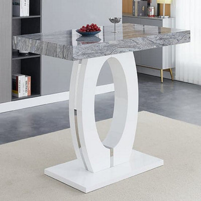 Marble effect deals bar table