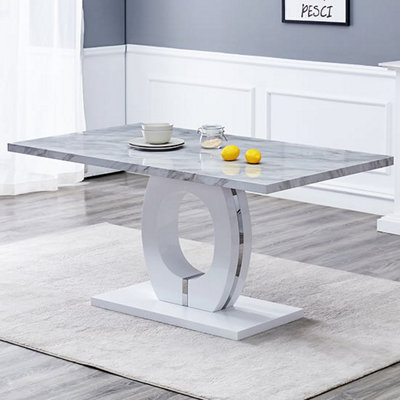 Halo Dining Table Family Kitchen Dining Living Durable Modern 4-6 ...