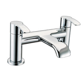 Halo Polished Chrome Round Deck-mounted Bath Filler Tap