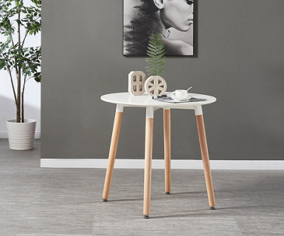 Halo Round Dining Table Single, White