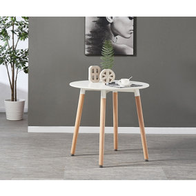 Halo Round Dining Table Single, White