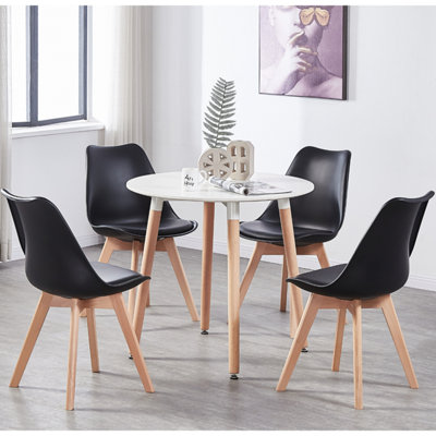 Halo Round Dining Table Single, White