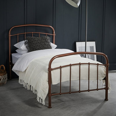 Halston 3.0 Single Metal Copper Bed