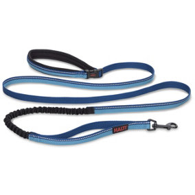 HALTI Active Lead Size Large, Blue, Award-Winning Bungee Dog Lead, Shock-Absorbing Anti-Pull Dog Leash