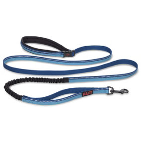 HALTI Active Lead Size Small, Blue, Award-Winning Bungee Dog Lead, Shock-Absorbing Anti-Pull Dog Leash