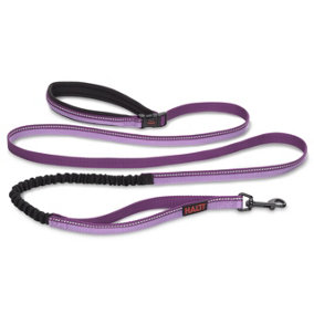 HALTI Active Lead Size Small, Purple, Award-Winning Bungee Dog Lead, Shock-Absorbing Anti-Pull Leash