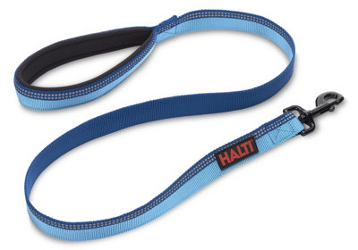 HALTI Lead For Dogs, Size Large, Blue, 1.2m, Premium Nylon Puppy & Dog Leash, Reflective, Neoprene-Padded Handle