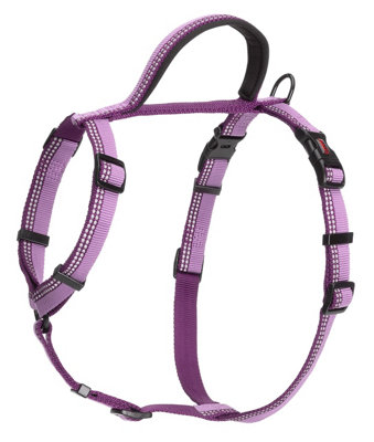 HALTI Walking Harness, Size Large, Purple, Best Lightweight Dog Harness with Handle, Reflective & Adjustable