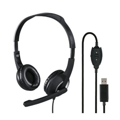 HAMA 250 PC OFFICE HEADSET BLACK USB WIRE