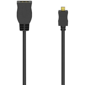 HAMA - FullHD Micro HDMI-D Plug to HDMI-A Socket Gold Plated Adaptor Lead 10cm -