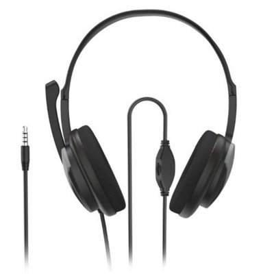 HAMA HS-P100 V2 PC OFFICE HEADSET BLACK 3.5MM JACK