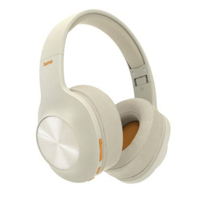 HAMA SPIRIT CALYPSO BEIGE OVER-EAR FOLDABLE BLUETOOTH HEADPHONES WITH BASS BOOST