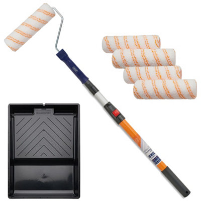 Hamilton Arizona Medium Pile Emulsion Paint Roller Set 9" & Extension Pole (8 Piece)
