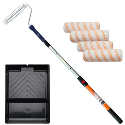 Hamilton Arizona Medium Pile Emulsion Paint Roller Set 9" & Extension Pole (8 Piece)