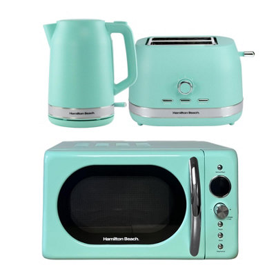 Hamilton Beach, Ella Kettle, Toaster & Microwave Set, Mint, ELLAMB