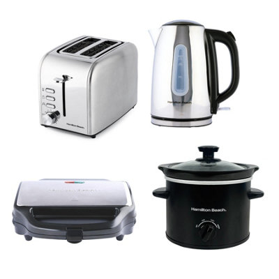 Hamilton Beach, Kettle, Toaster, Sandwich Toaster & Slow Cooker 1.8L, Black