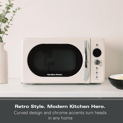 Hamilton Beach Microwave Retro Cream