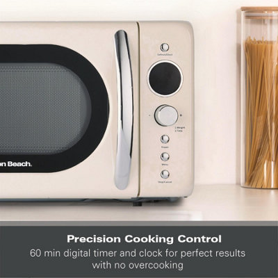 Hamilton Beach Microwave Retro Cream