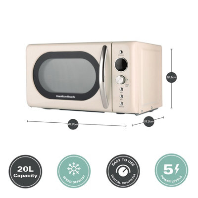 Hamilton Beach Microwave Retro Cream