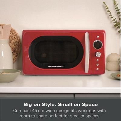 Hamilton Beach Microwave Retro Red