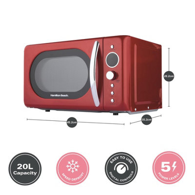 Hamilton Beach Microwave Retro Red