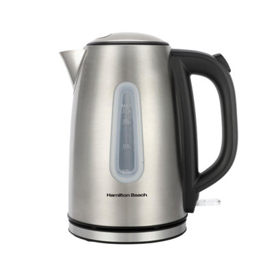 Brushed stainless steel store kettle