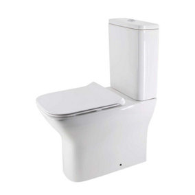 Hamilton Ceramic Close Coupled Rimless Toilet Includes Soft Closing Seat Quick Release Hinges & Cistern