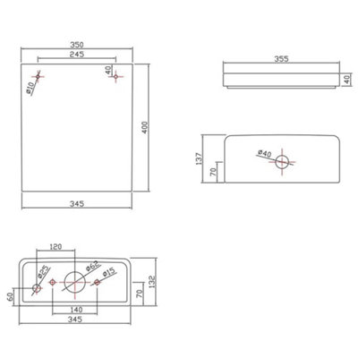 Hamilton Ceramic Close Coupled Rimless Toilet Includes Soft Closing Seat Quick Release Hinges & Cistern - 3