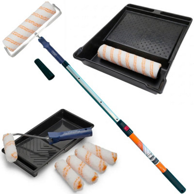 Hamilton Florida Walls & Ceiling 12 & 4 inch Emulsion Roller Kit With Extension Pole (12 Piece)