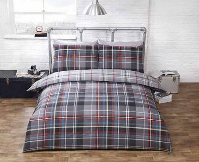 Hamilton Tartan Check Reversible Duvet Cover Bedding Set