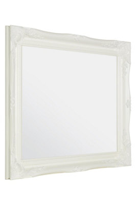 Hamilton White Shabby Chic Design Small Mirror 76 x 66cm