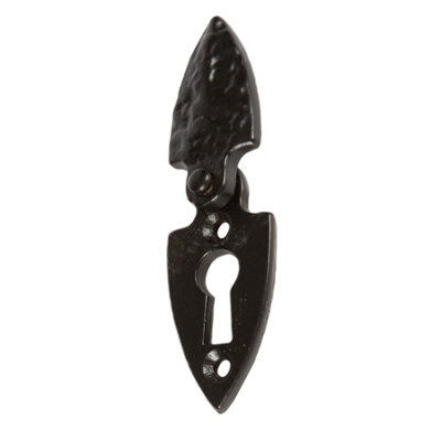 Hammer & Tongs - Arrowhead Escutcheon Plate with Cover - W30mm x H55mm - Black