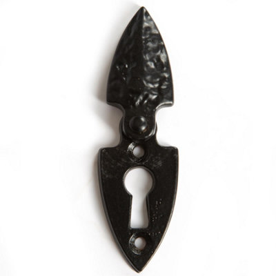Hammer & Tongs - Arrowhead Escutcheon Plate with Cover - W30mm x H55mm - Black
