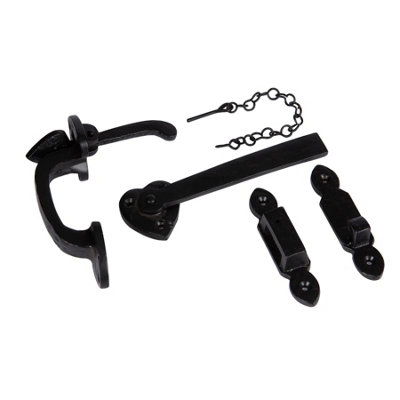Hammer & Tongs Arrowhead Suffolk Latch - H155mm - Black