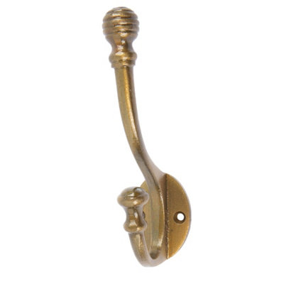 Hammer & Tongs - Ball End Hat & Coat Hook - W35mm x H135mm - Brass