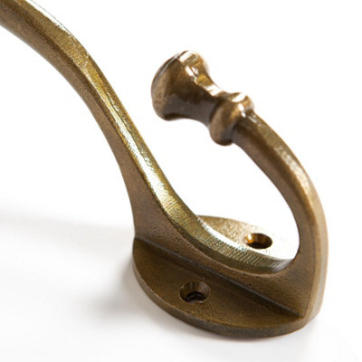 Hammer & Tongs Ball End Hat & Coat Hook - W35mm x H135mm - Brass